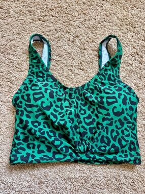 Coral Reef Swim Green Leopard Knot Bikini Top 2 piece swimsuit